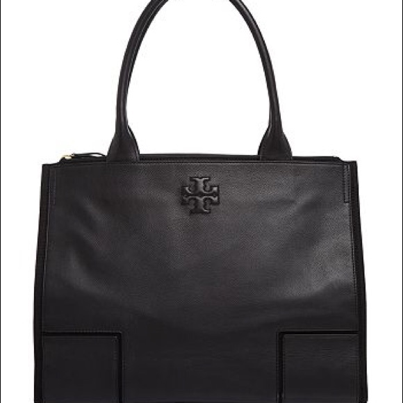 Tory Burch Handbags - Tory Burch large canvas & leather Ella Tote